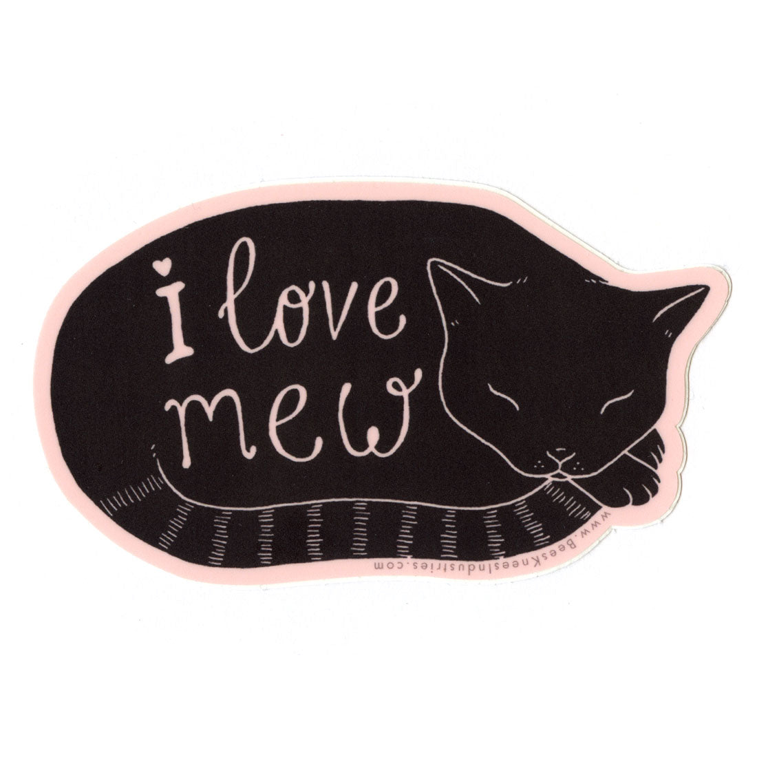 I Love Mew Cat sticker – Bee's Knees Industries