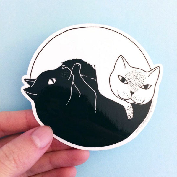 Yin Yang Cats sticker