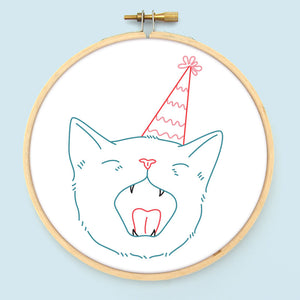 Birthday Cats PDF Embroidery Patterns