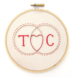 Embroidery Pattern: Venn Diagram Love