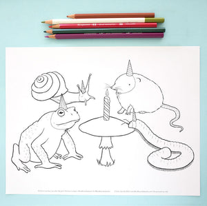 Coloring Page: Party Animals!