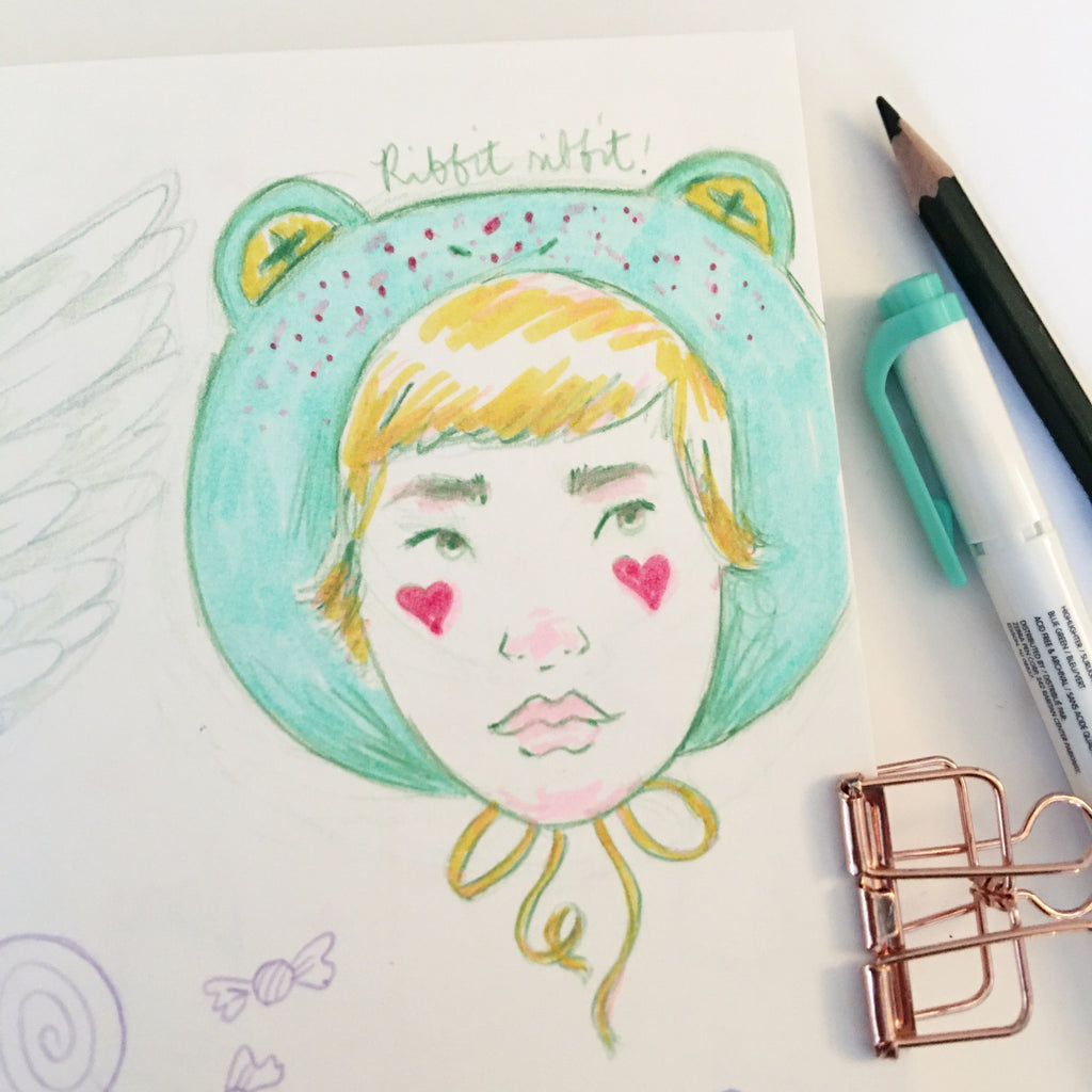 Fancy Hats Collection: Whimsical Portrait Illustration Series