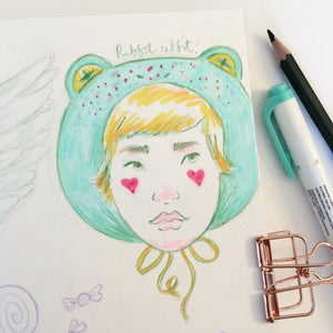 Fancy Hats Collection: Whimsical Portrait Illustration Series