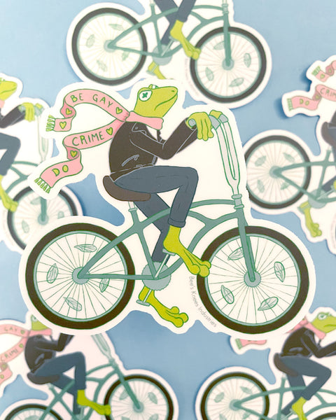 Be Gay Do Crime Frog sticker
