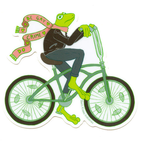 Be Gay Do Crime Frog sticker