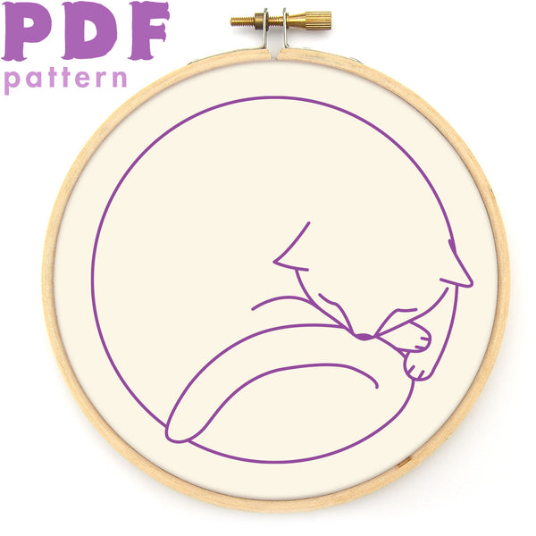 Catnaps embroidery pattern PDF