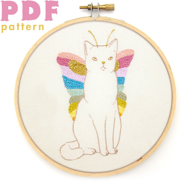 Catterfly embroidery pattern PDF