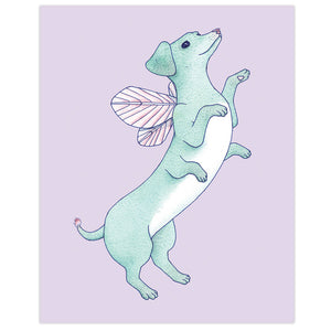 Dachshund Faerie print