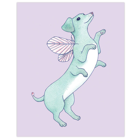 Dachshund Faerie print