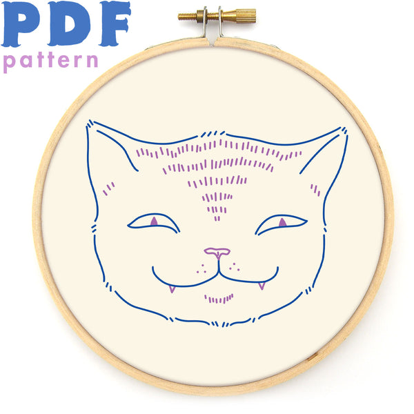 Expressive Cats embroidery pattern PDF