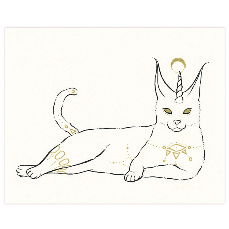 Fantastical Caracal Cat Print