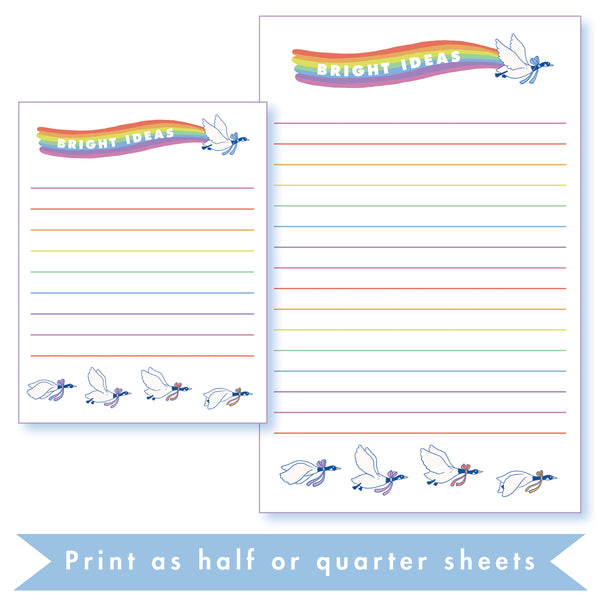 Geese stationery printable PDF