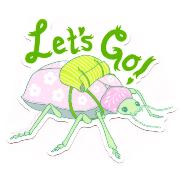 Let's Go Beetle sticker