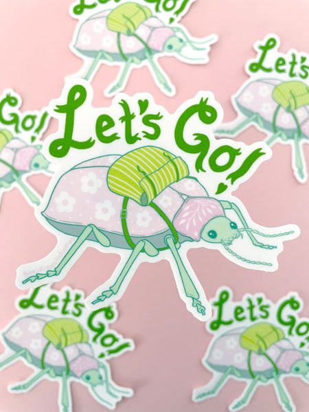 Let's Go Beetle sticker
