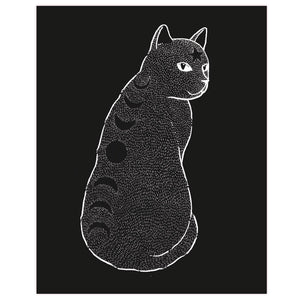 Moon Phase Cat Print