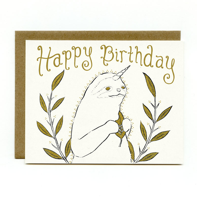 Slothicorn Birthday Card