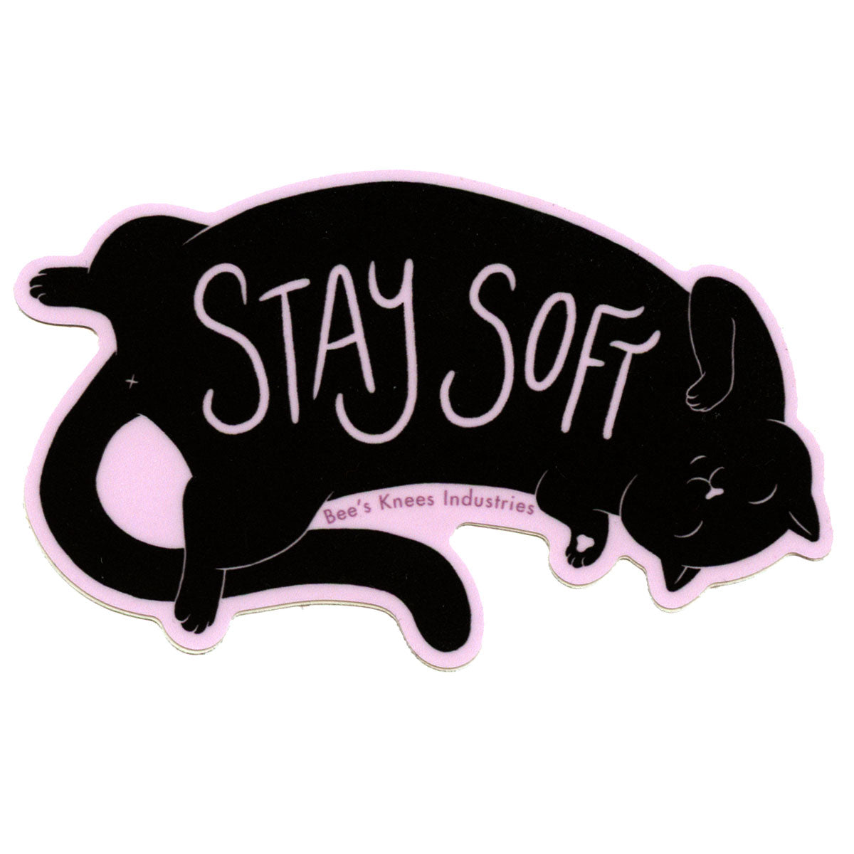 Stay Soft Cat sticker – Bee's Knees Industries