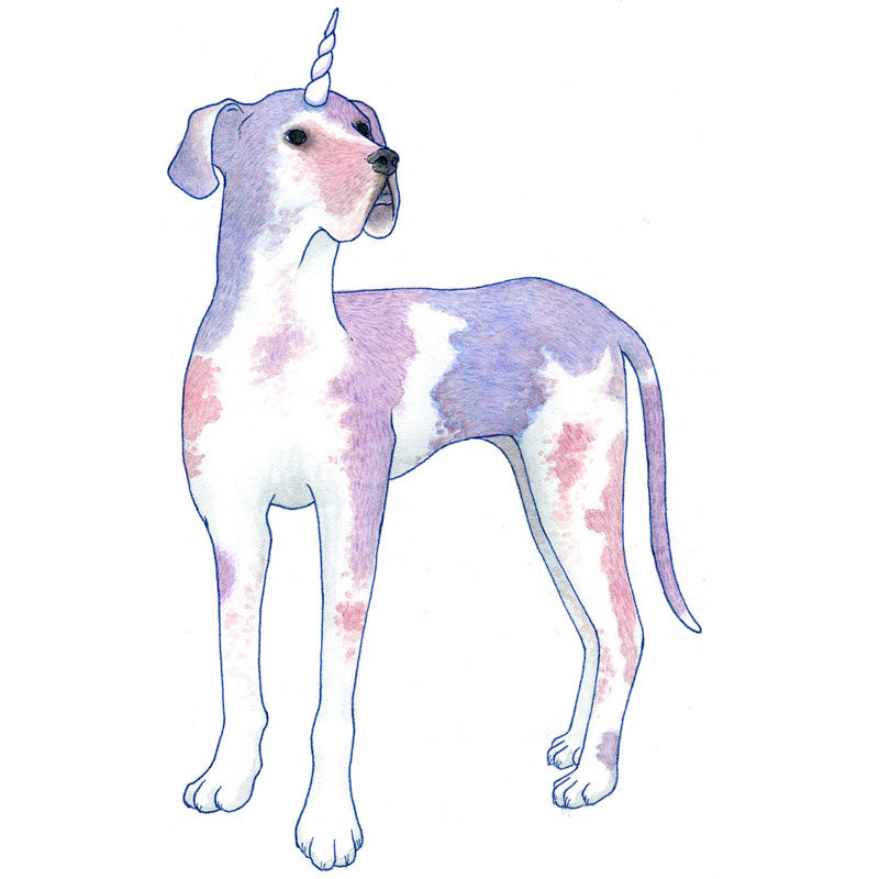 Great Dane Dogicorn Original Painting