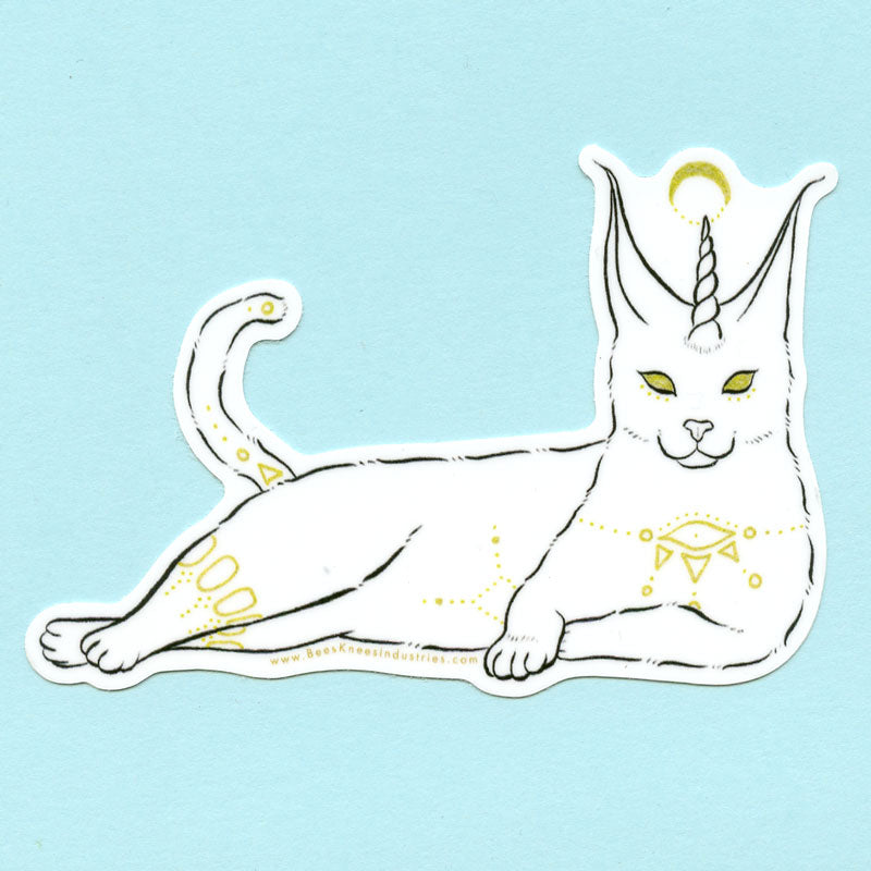 Fantastical Caracal Cat Sticker