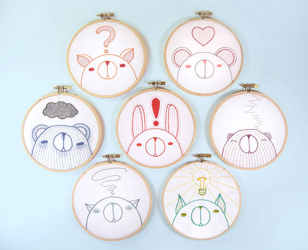 Animal Expressions PDF Embroidery Patterns