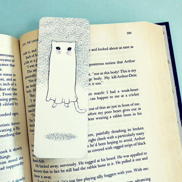 Floating Ghostie Cat Bookmark