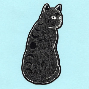 Moon Phase Cat Sticker