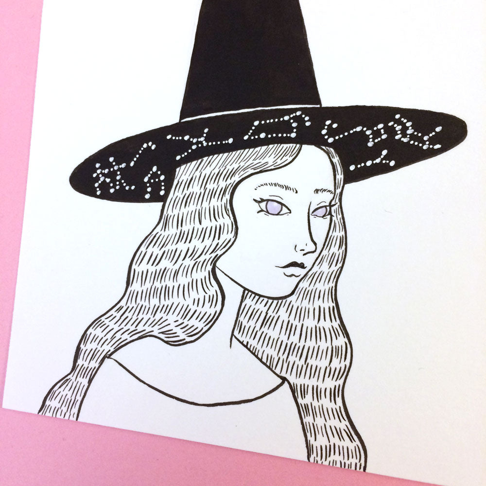 Astronomical Witch Original Drawing