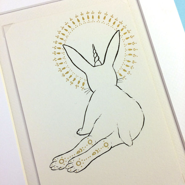 Fantastical Hare Original Drawing