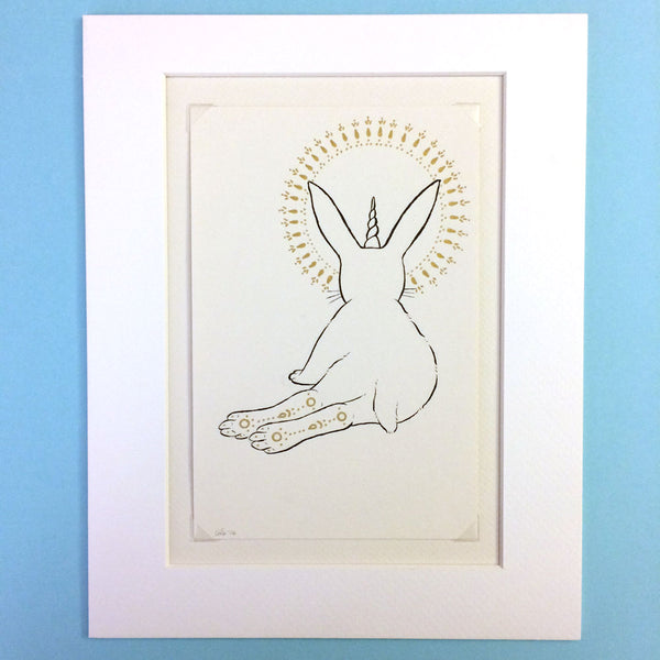 Fantastical Hare Original Drawing