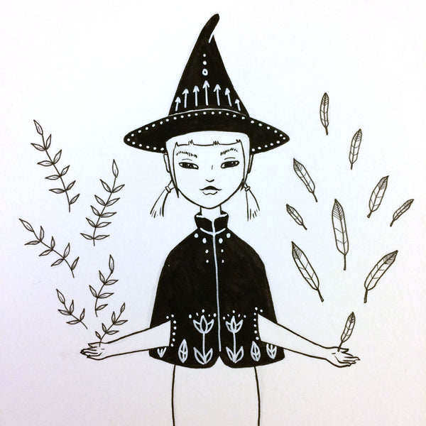 Hedge Witch Original Drawing