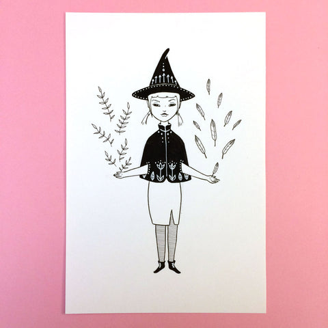 Hedge Witch Original Drawing
