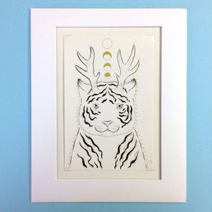 Fantastical Tiger Original Drawing