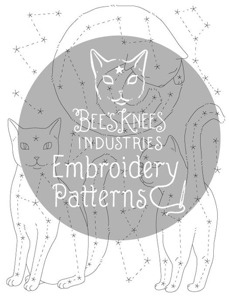 Catstellations Iron-On Embroidery Transfers