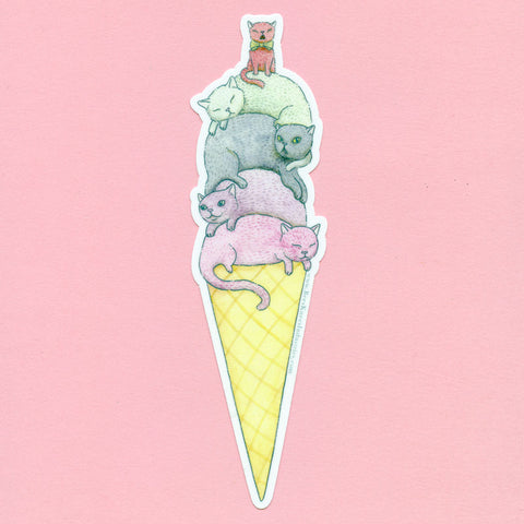 Ice Cream Cats Sticker