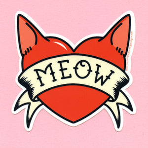 Meow Tattoo Sticker