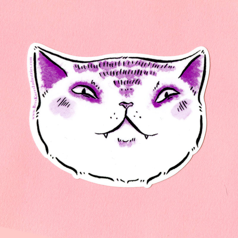 Expressive Smug Cat Sticker