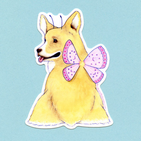 Corgi Faerie Sticker