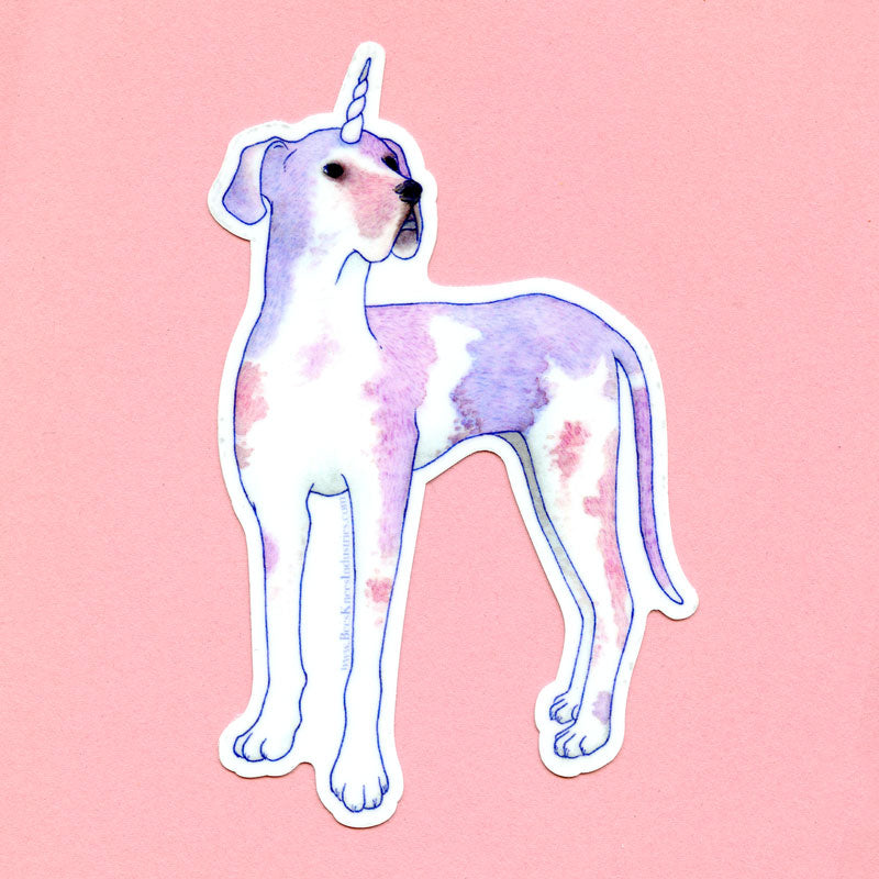 Great Dane Dogicorn Sticker