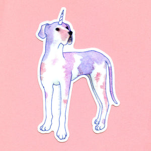 Great Dane Dogicorn Sticker