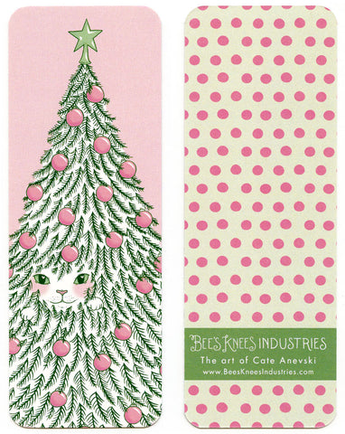 Cat in a Tree Holiday Bookmark