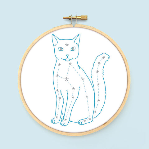 Celestial Cat PDF Embroidery Pattern
