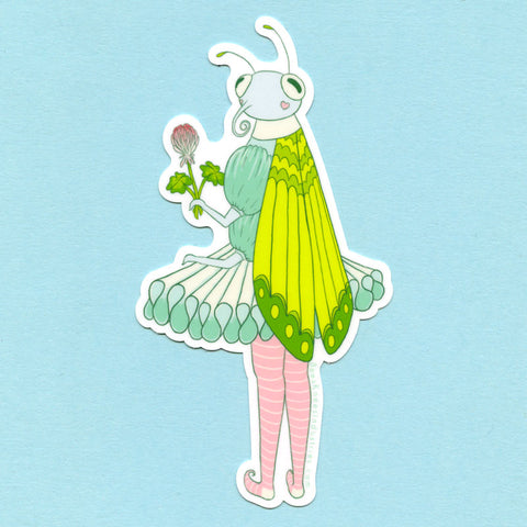 Clover Butterfly Sticker