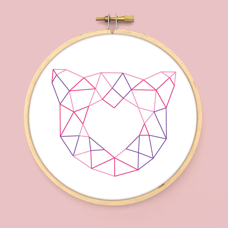 Crystal Cat PDF Embroidery Pattern