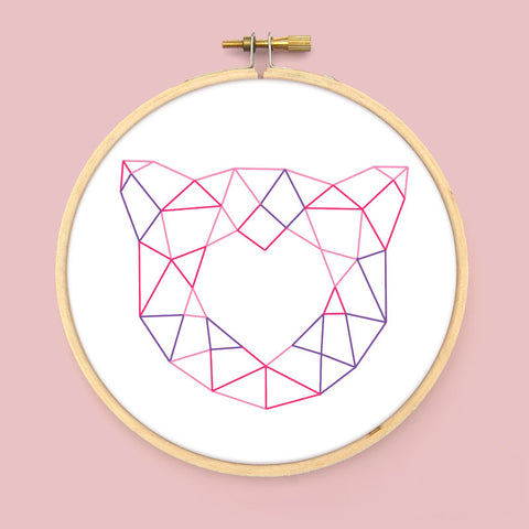 Crystal Cat PDF Embroidery Pattern