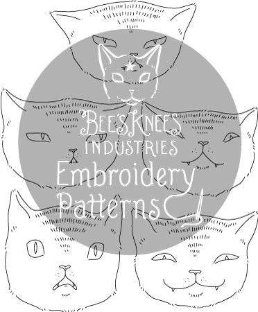 Expressive Cats PDF Embroidery Patterns