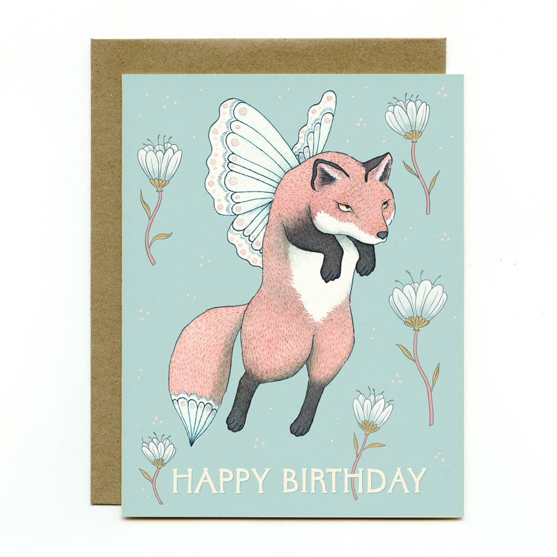 Fox Faerie Birthday Card
