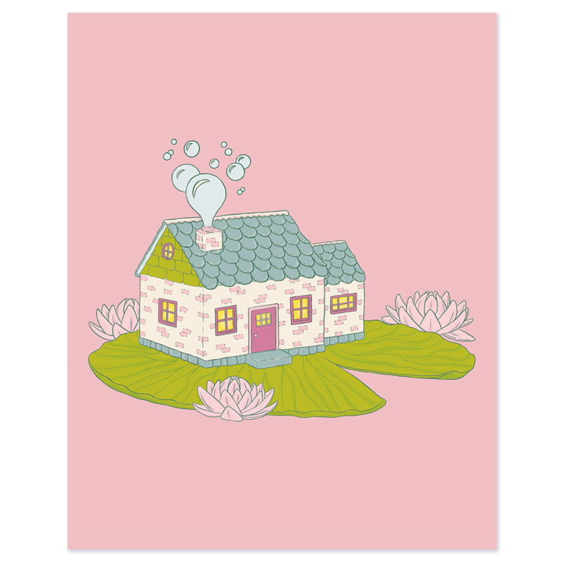 Lily Pad Cottage Print