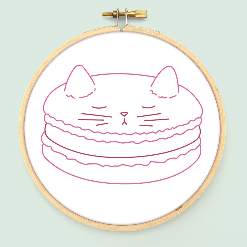 Meowcaron PDF Embroidery Pattern