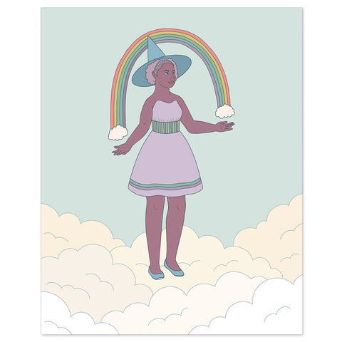 Rainbow Witch Print