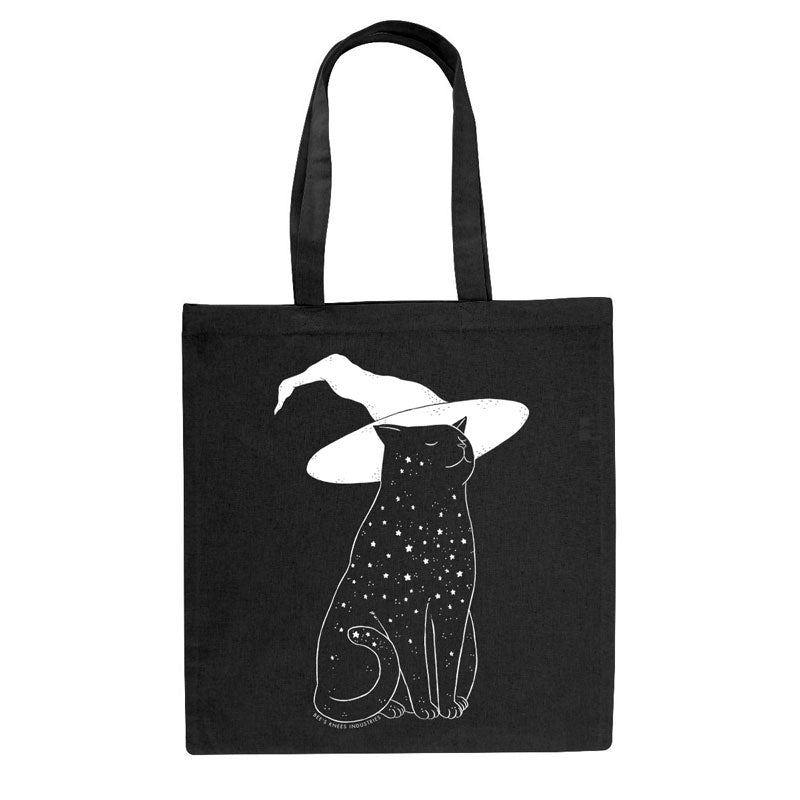 Starry Witchcat Tote Bag